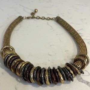 NORDSTROM NECKLACE WITH 31 RINGS ATTACHED